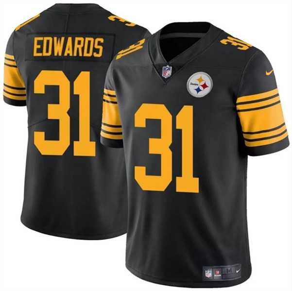 Men & Women & Youth Pittsburgh Steelers #31 Daijun Edwards Black Color Rush Limited Football Stitched Jersey,We sell and wholesale Men & Women & Youth Pittsburgh Steelers #31 Daijun Edwards Black Color Rush Limited Football Stitched Jersey on line form chian!